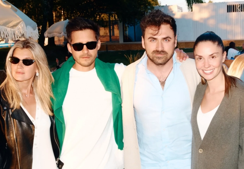 Агата Муцениеце и Пётр Дранга, Павел Табаков с девушкой, Маша Фёдорова и Екатерина Мцитуридзе на дне рождения Дмитрия Викулина